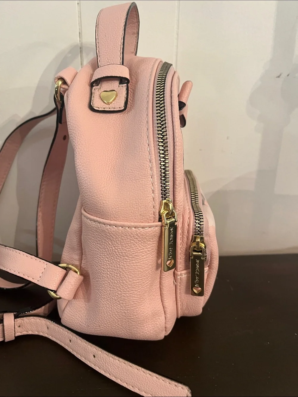 Betsey Johnson Pink Puppy Print Mini Backpack St. Bernard